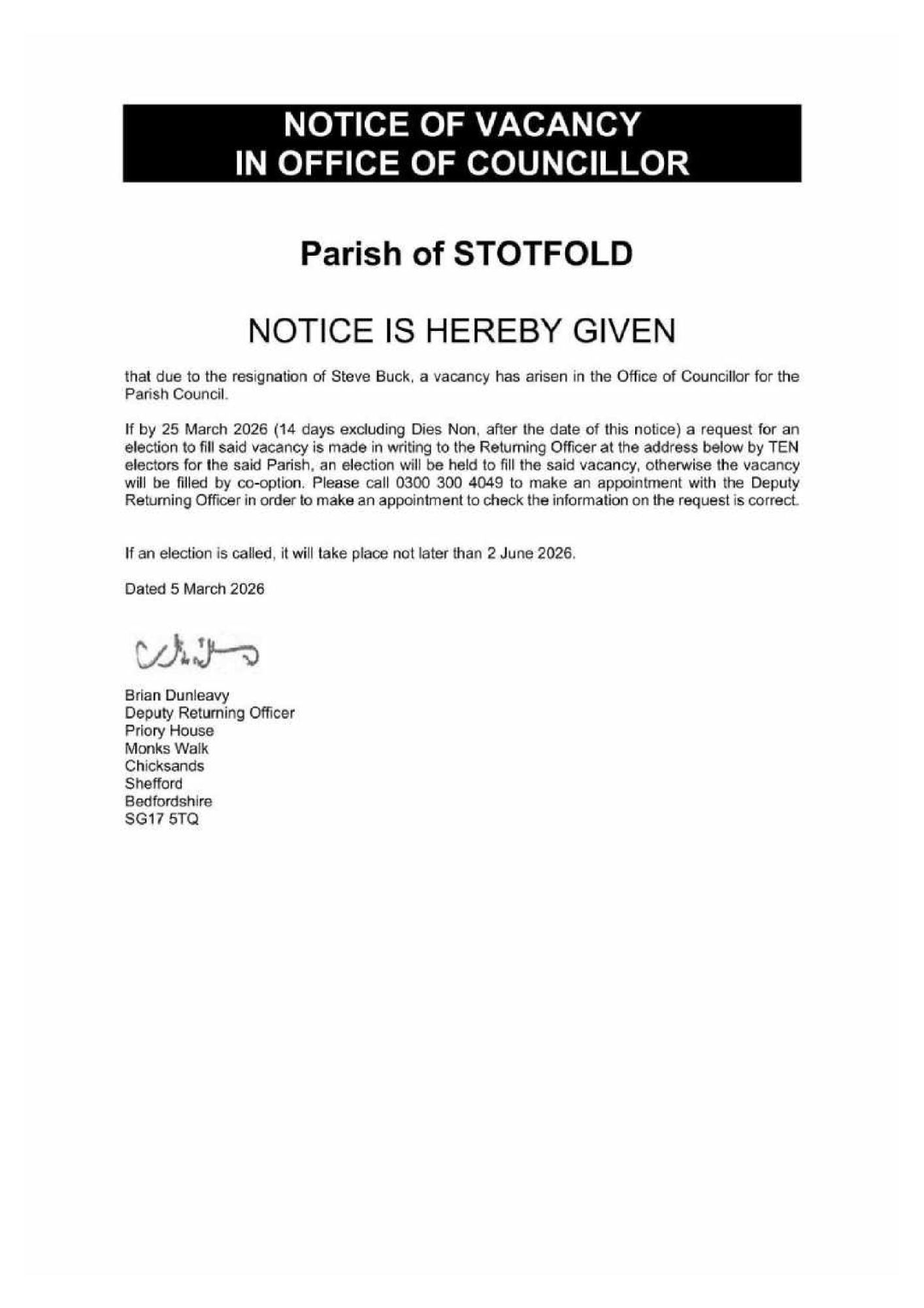 Notice of Vacancy Stotfold 5 March 2026 WEBSITE.jpg